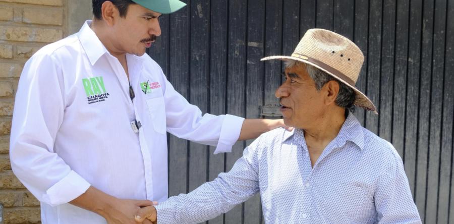 Candidato Ray Chagoya del Partido Verde busca combatir la inseguridad y el abandono en Trinidad de Viguera, Oaxaca de Juárez